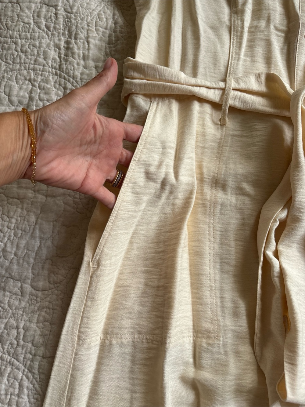 NWT Reiss Morgan Sleeveless Midi Shirt Dress Size 8 Cream - Picture 8 of 12